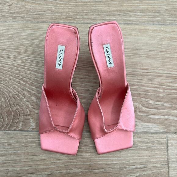 NEW GIA BORGHINI X RHW $445 Rosie Satin Heeled Mules GIABORGHINI - Picture 6 of 10